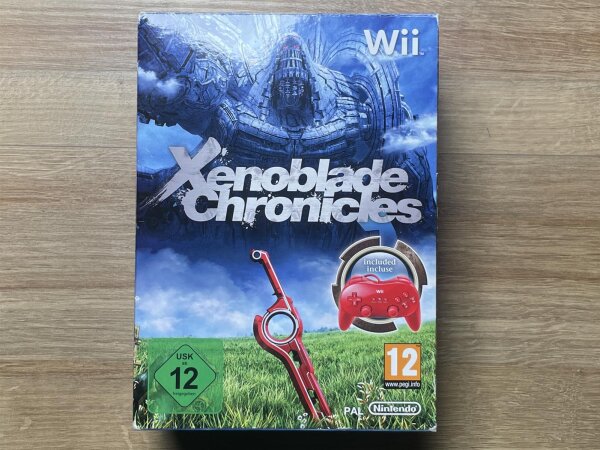 Nintendo Wii Xenoblade Chronicles Box Limited Edition mit Classic red Controller