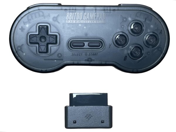 8BitDo SN30 2.4g wireless gamepad + receiver transparent