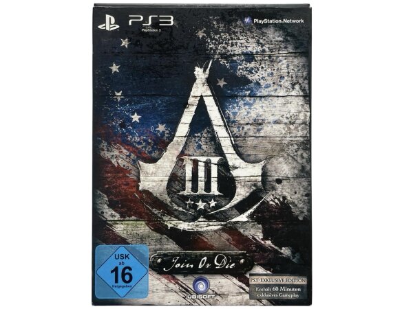 Sony Playstation 3 Assassins Creed III 3 - Join Or Die Edition mit Metall Amu