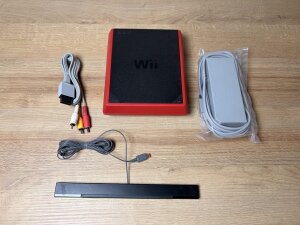 Wii Mini Konsole Rot Schwarz