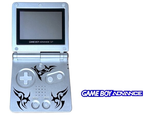 Nintendo Game Boy Advance SP Tribal Limited Edition - Silber