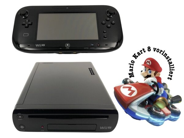 Nintendo Wii U Premium Pack schwarz, 32GB inkl. Mario Kart 8 (vorinstalliert)