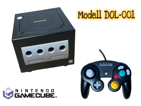 Nintendo Gamecube Konsole schwarz mit Controller DOL-001 (EUR)